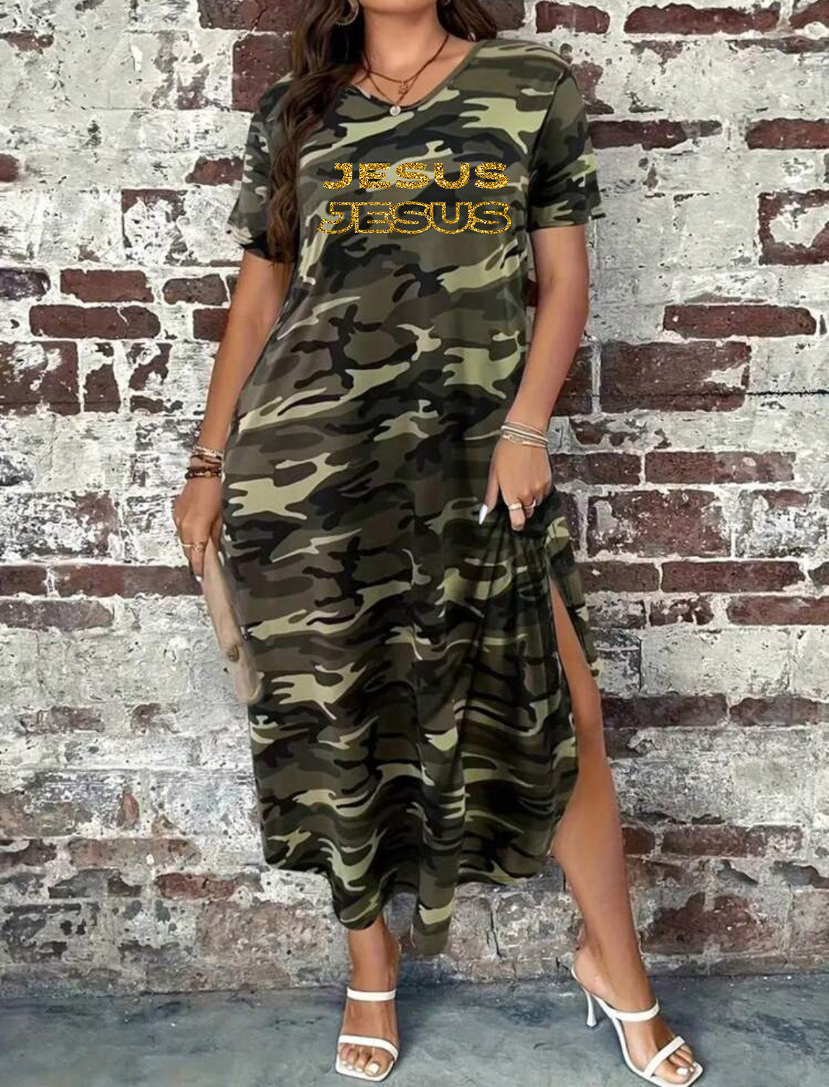 Jesus Camouflage Plus Size Dress
