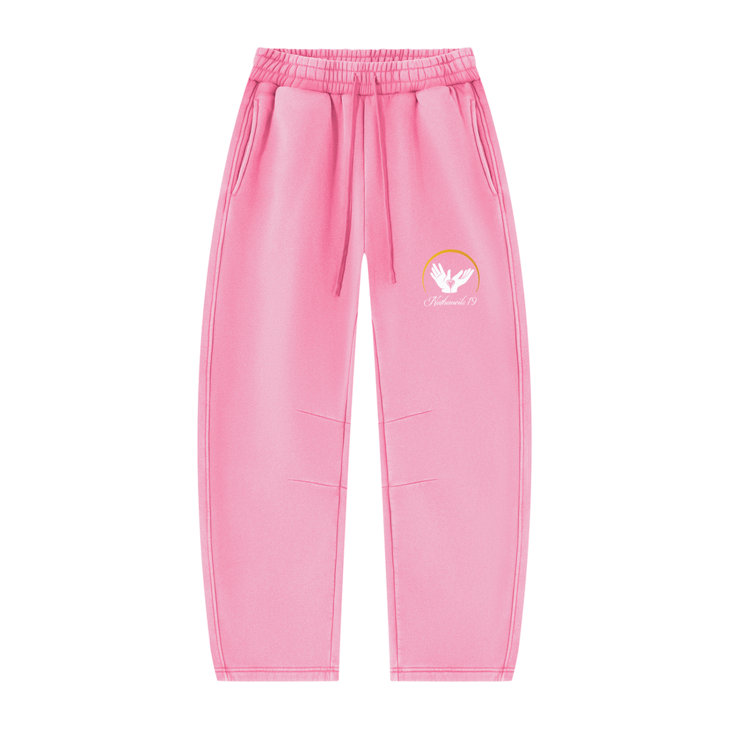 Nathaneils19 Open Hands Unisex Vintage Wash Barrel Leg Fleece Sweatpants