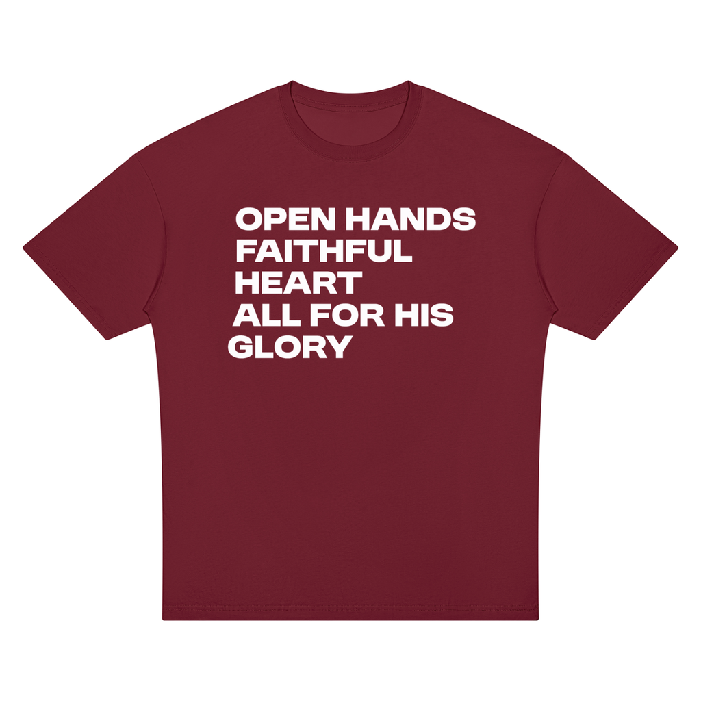 Nathaneils19 Open Hands Unisex Oversized Drop Shoulder T-Shirt