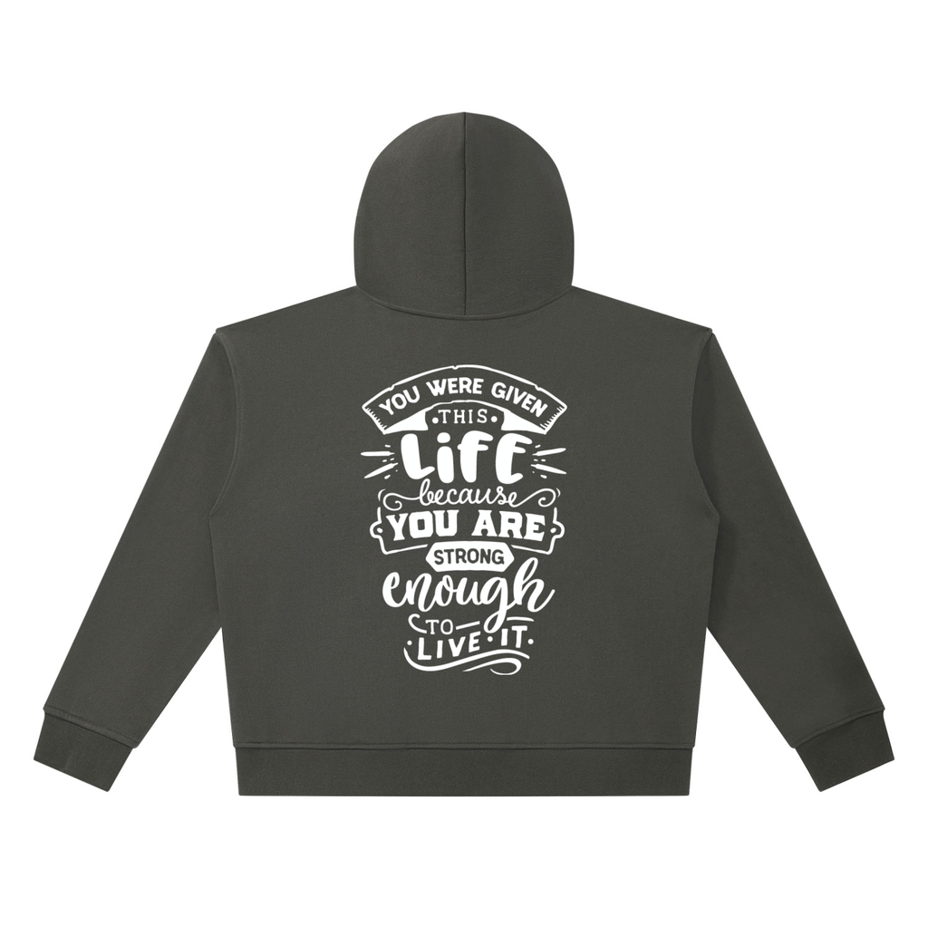 Nathaneils 19 Open Hands Unisex Heavyweight Full Zip Boxy Hoodie