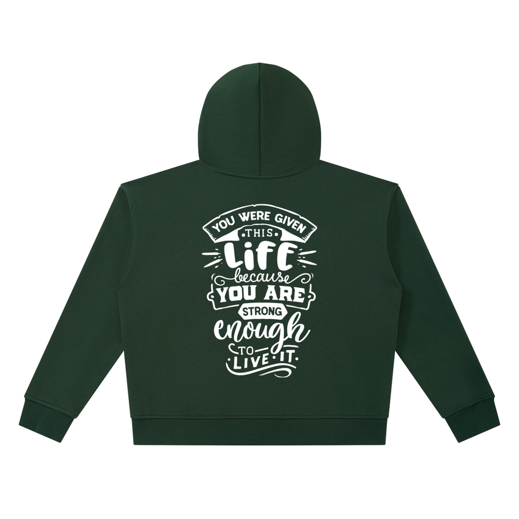 Nathaneils 19 Open Hands Unisex Heavyweight Full Zip Boxy Hoodie