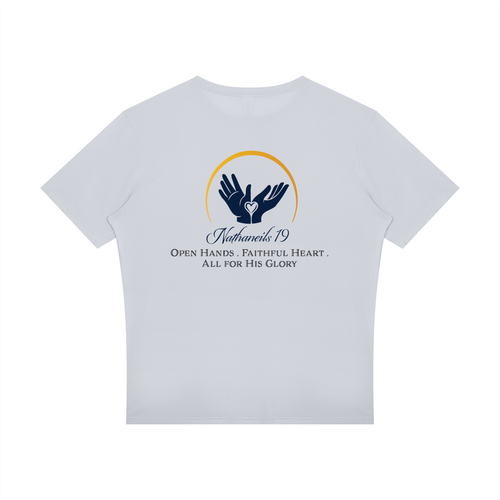 Nathaneils 19 Open Hands Performance Reflective Tee - Light Grey (Slogan Back)