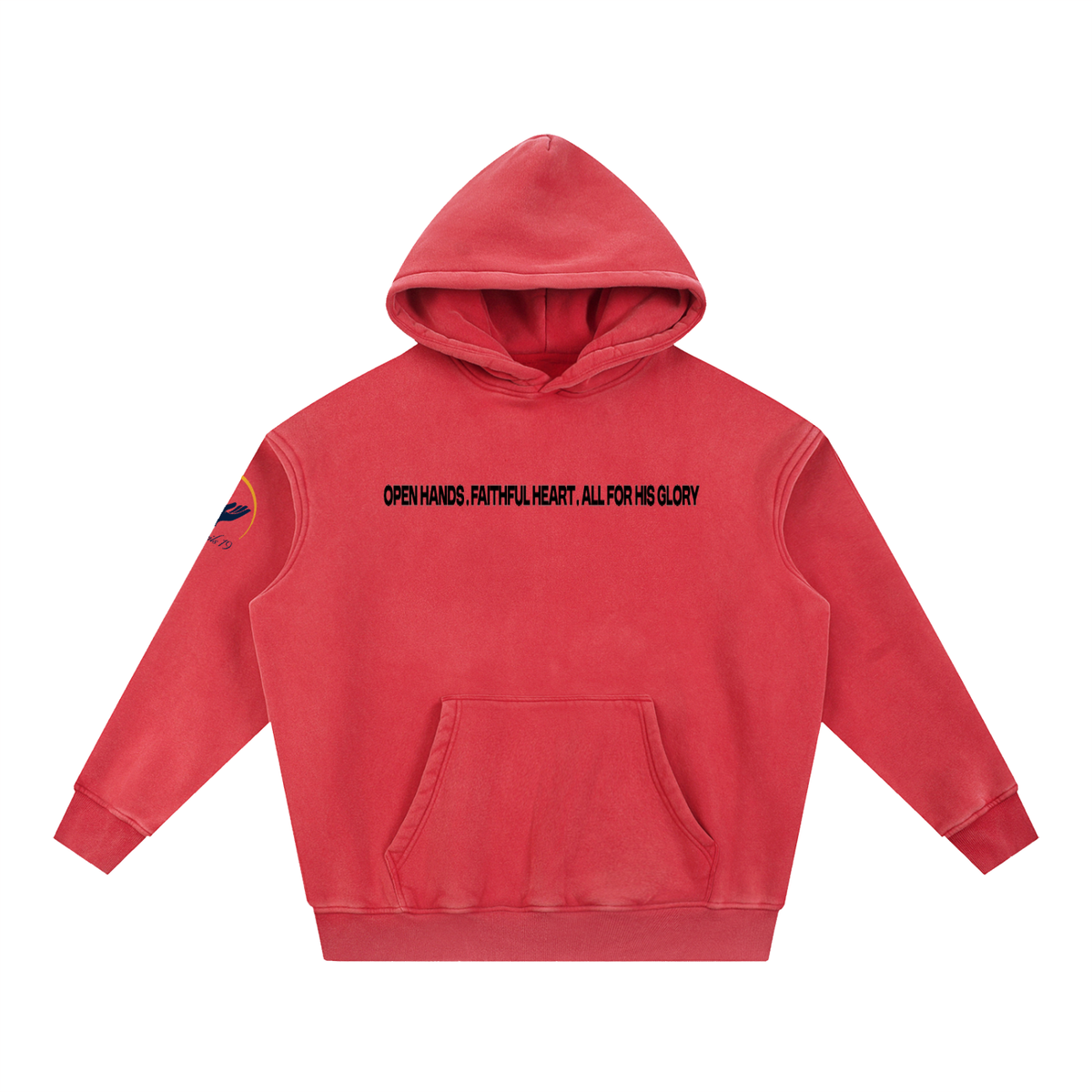 Nathaneils19 Open Hands Snow Wash Fleece Oversize Hoodie