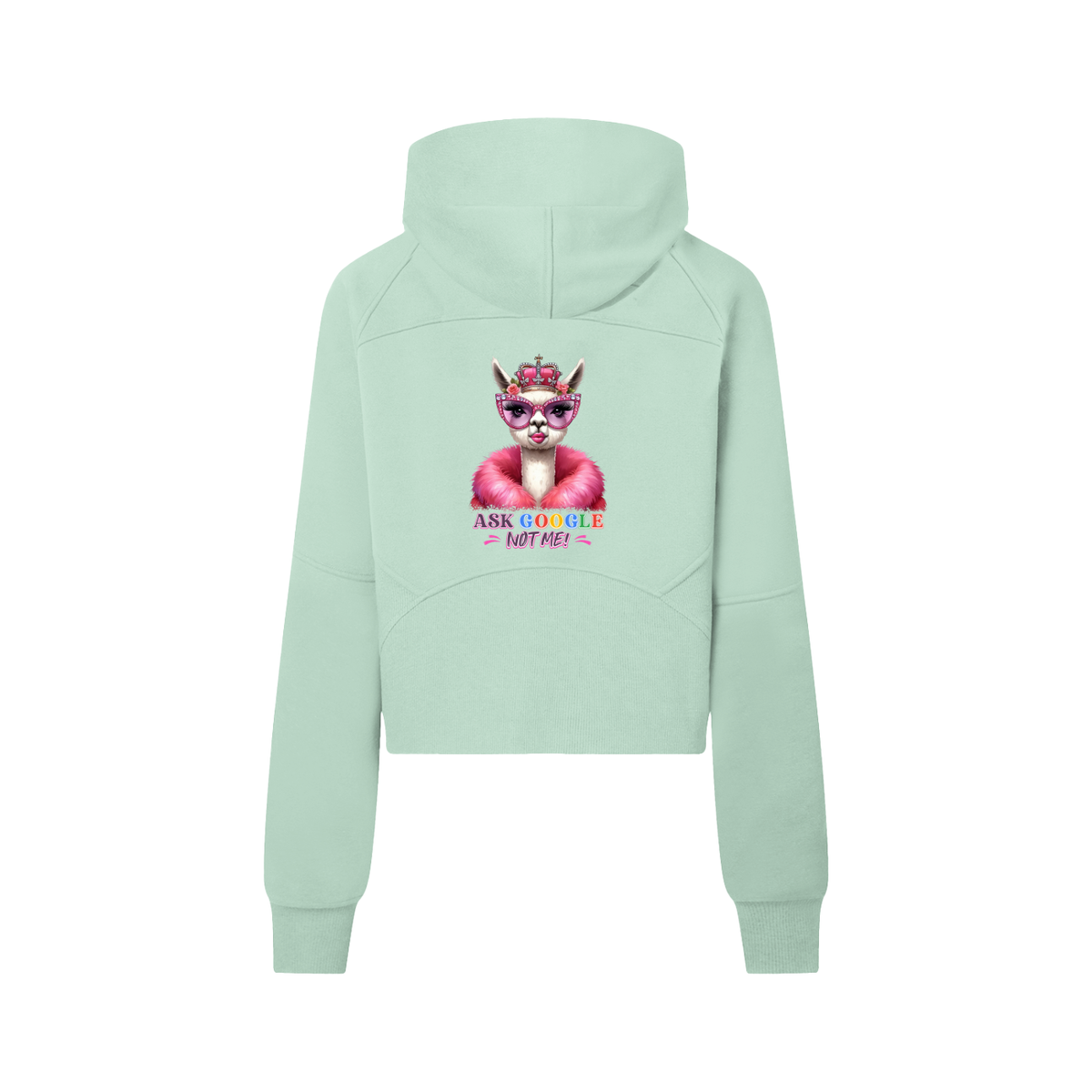 Nathaneils 19 Open Hands Cropped Half-Zip Hoodie
