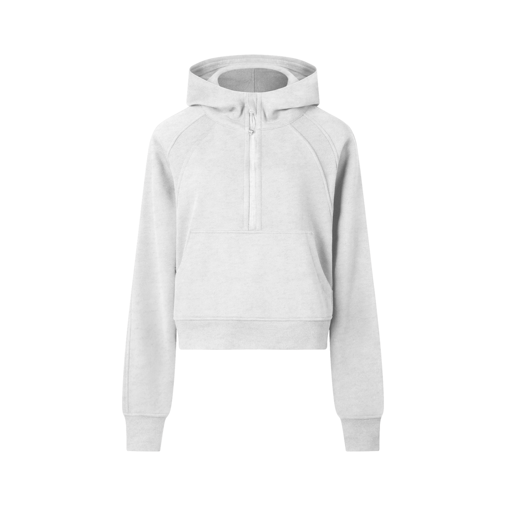 Nathaneils 19 Open Hands Cropped Half-Zip Hoodie