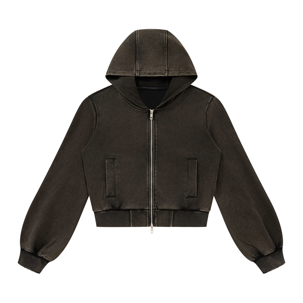 Nathaneils 19 Open Hands Women’s Vintage Wash Full Zip Hoodie