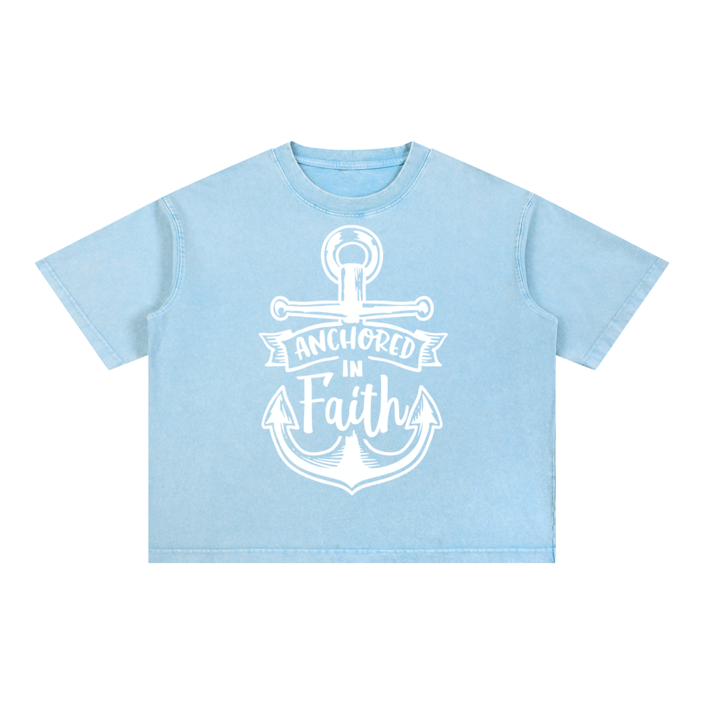 Nathaneils 19 Open Hands Mineral Wash Boxy Cotton T-Shirt
