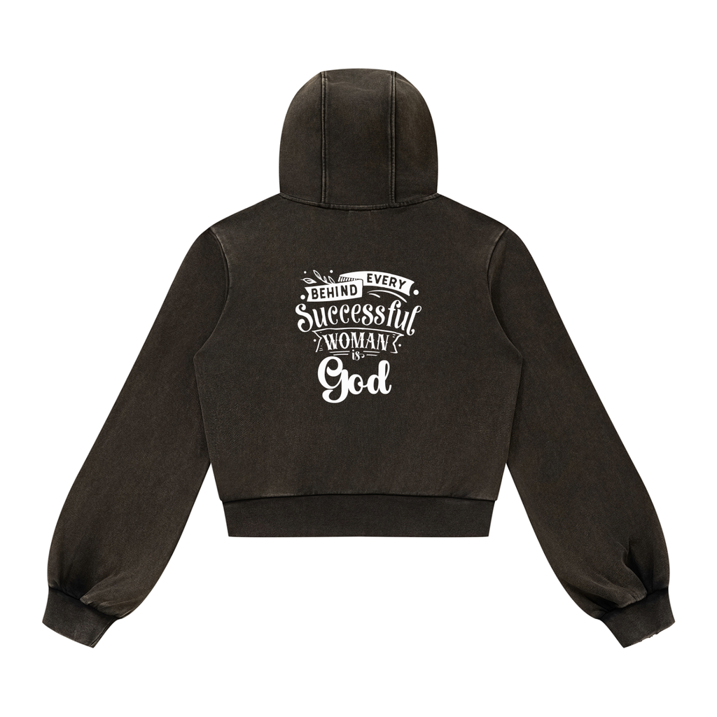 Nathaneils 19 Open Hands Women’s Vintage Wash Full Zip Hoodie