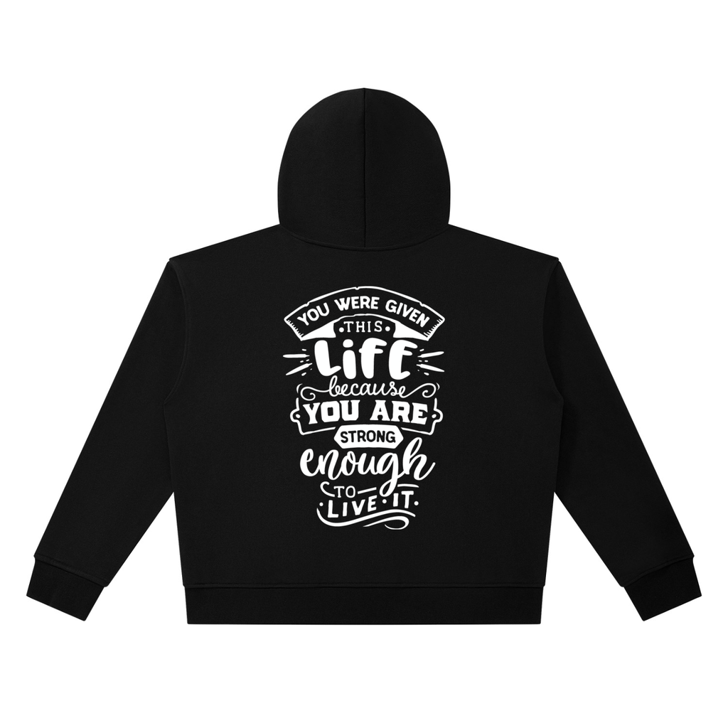 Nathaneils 19 Open Hands Unisex Heavyweight Full Zip Boxy Hoodie