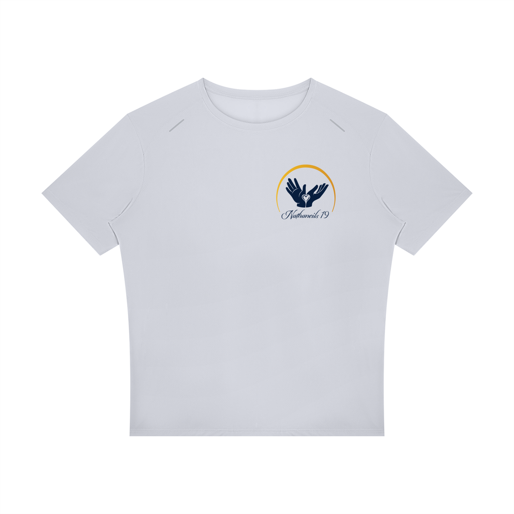 Nathaneils 19 Open Hands Performance Reflective Tee - Light Grey (Slogan Back)