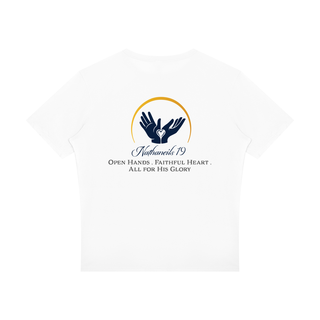 Nathaneils 19 Open Hands Performance Reflective Tee White (Slogan Back)
