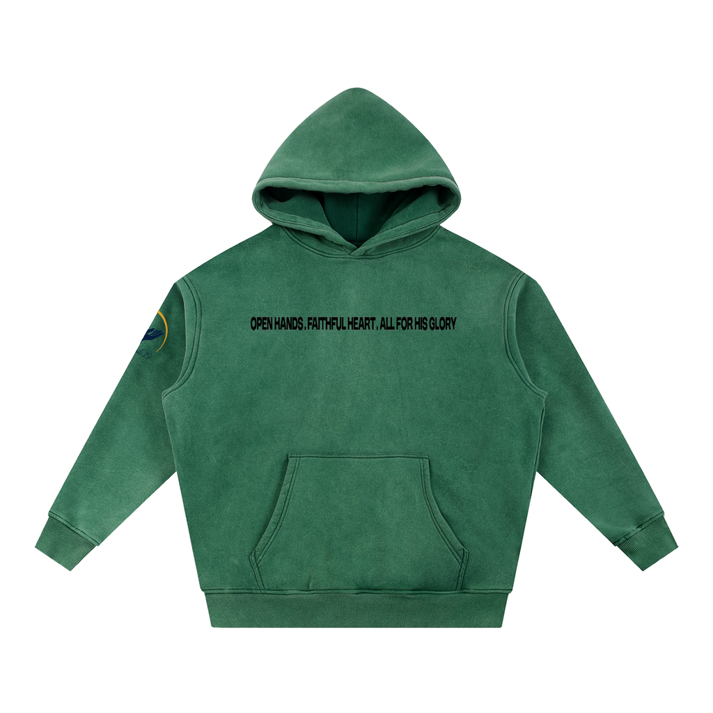 Nathaneils19 Open Hands Snow Wash Fleece Oversize Hoodie