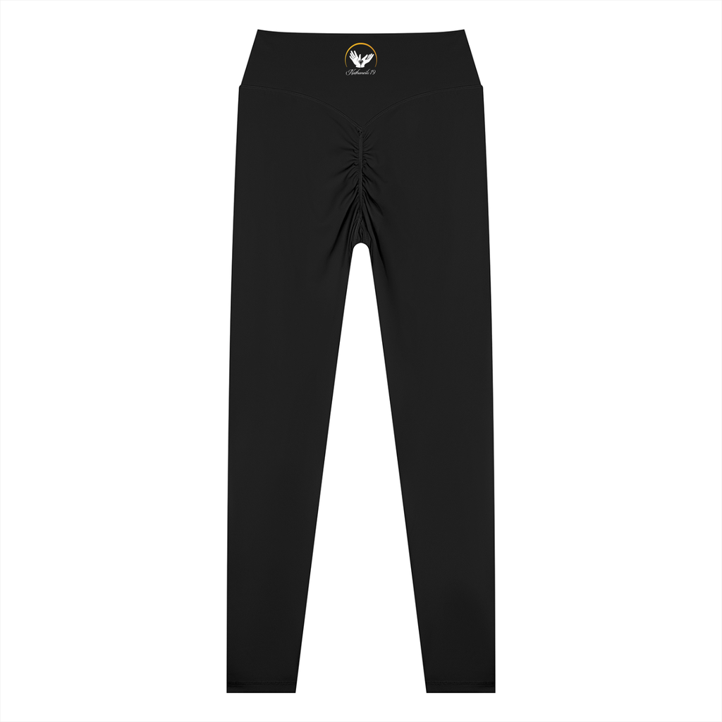 Nathaneils19 Open Hands Women’s High Waisted Yoga Leggings (Back Print).