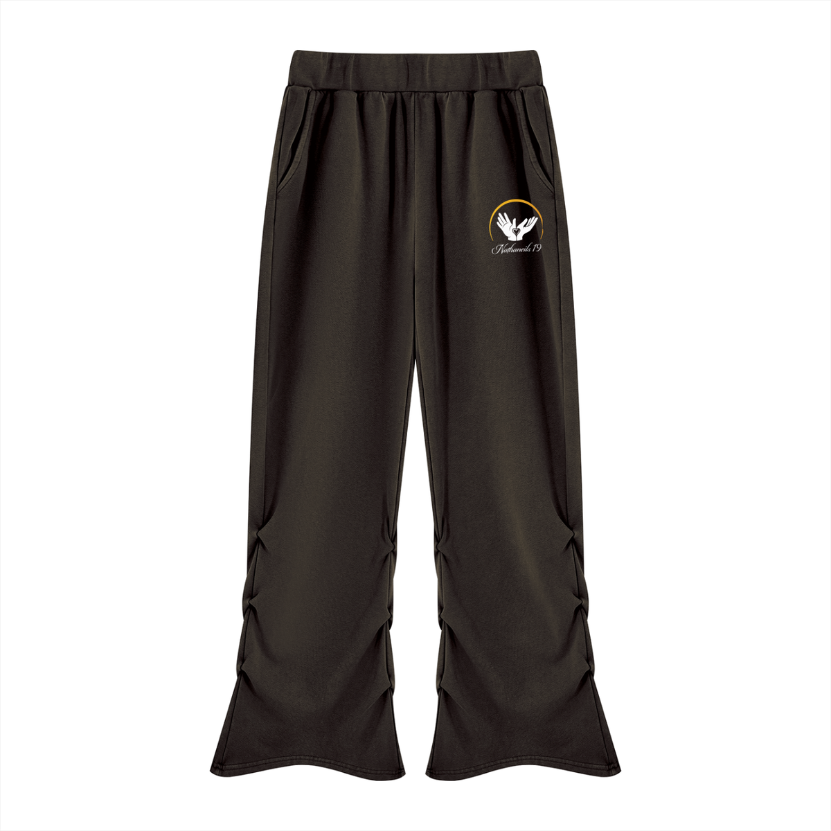 Nathaneils 19 Open Hands Women’s Vintage Wash Ruched Sweatpants