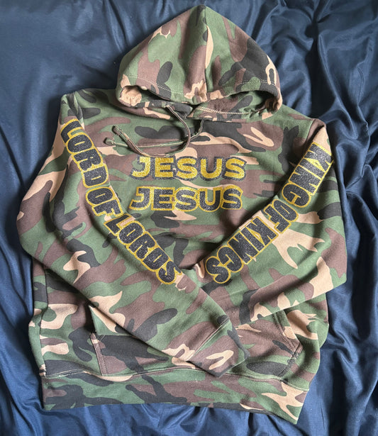 Jesus king of kings Lord of Lords camouflage hoodie