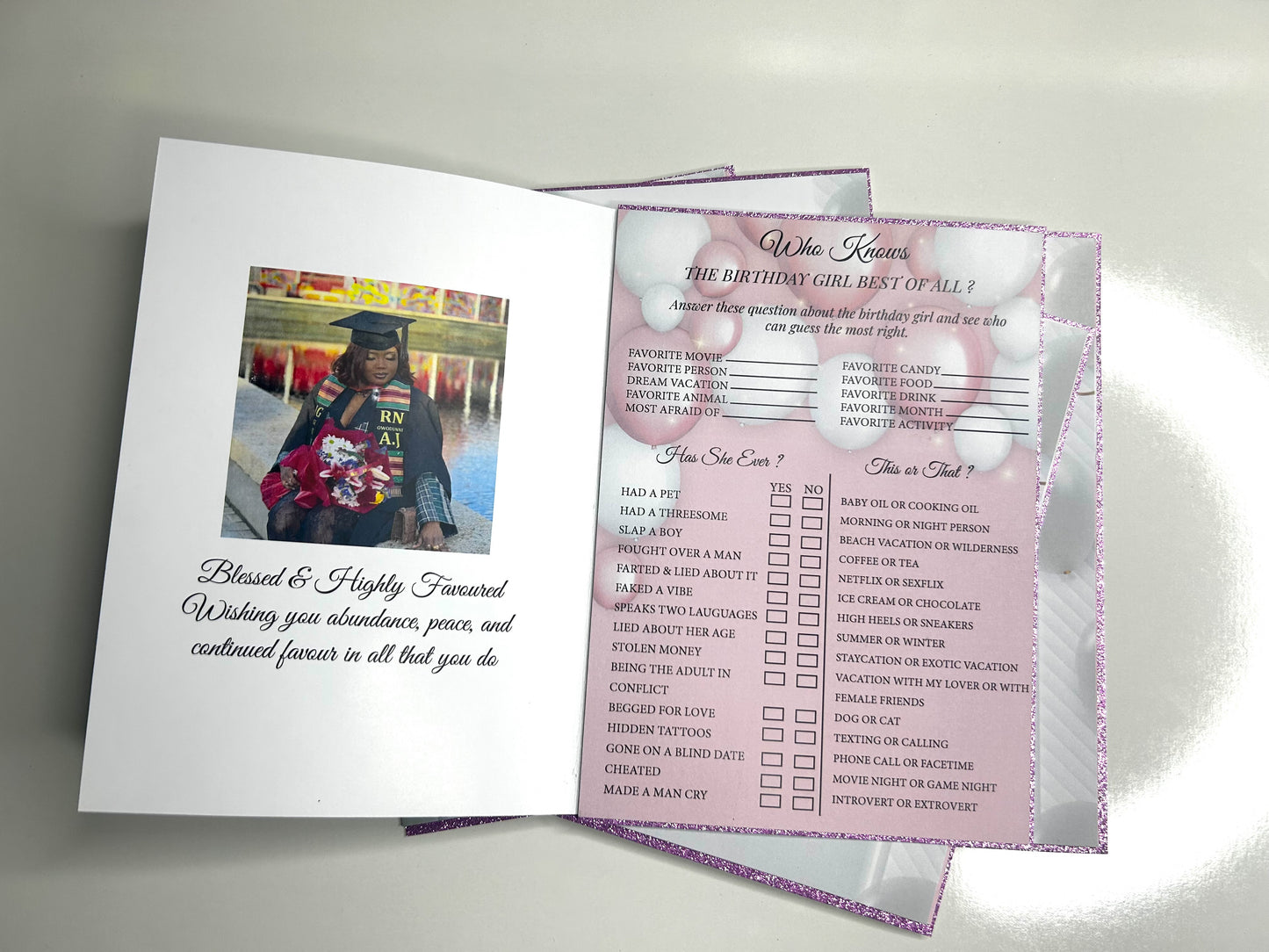 Personalised birthday card