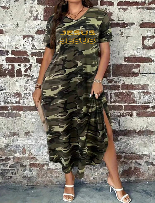 Jesus Camouflage Plus Size Dress