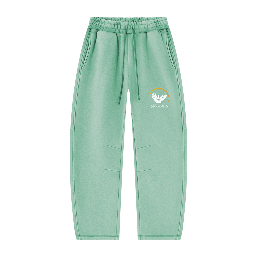 Nathaneils19 Open Hands Unisex Vintage Wash Barrel Leg Fleece Sweatpants