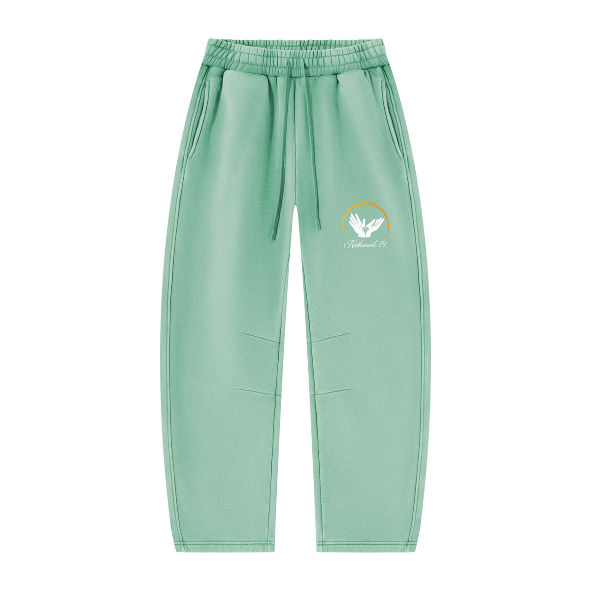 Nathaneils19 Open Hands Unisex Vintage Wash Barrel Leg Fleece Sweatpants