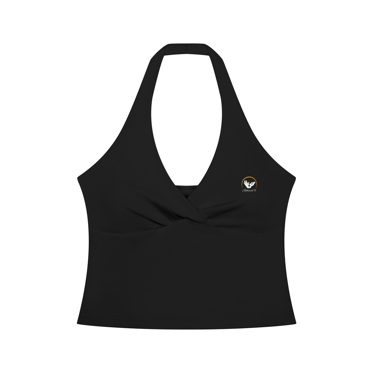Nathaneils19 Open Hands Women’s Ruched Halter Yoga Tank Top