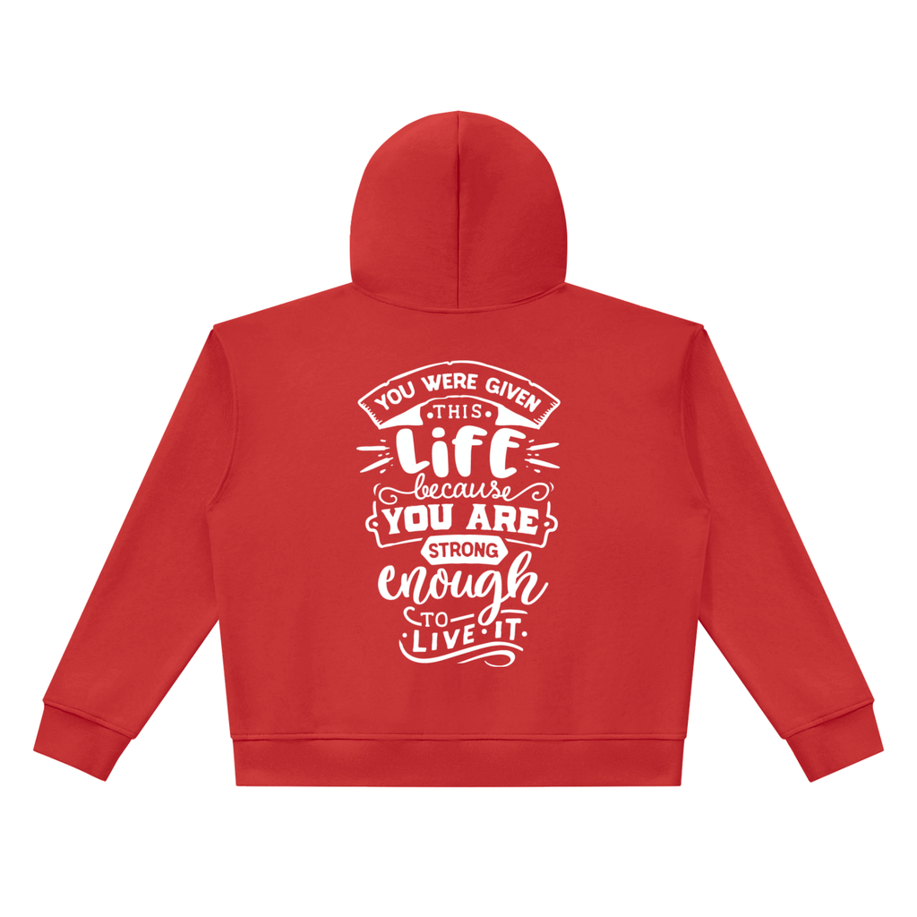 Nathaneils 19 Open Hands Unisex Heavyweight Full Zip Boxy Hoodie