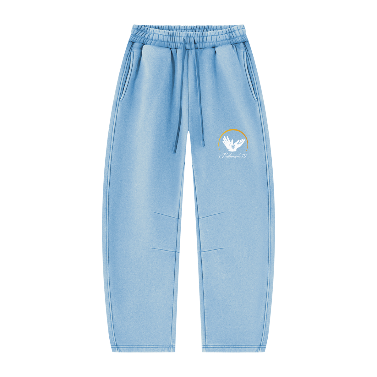 Nathaneils19 Open Hands Unisex Vintage Wash Barrel Leg Fleece Sweatpants