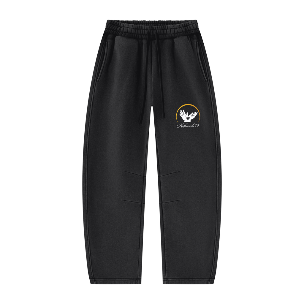 Nathaneils19 Open Hands Unisex Vintage Wash Barrel Leg Fleece Sweatpants