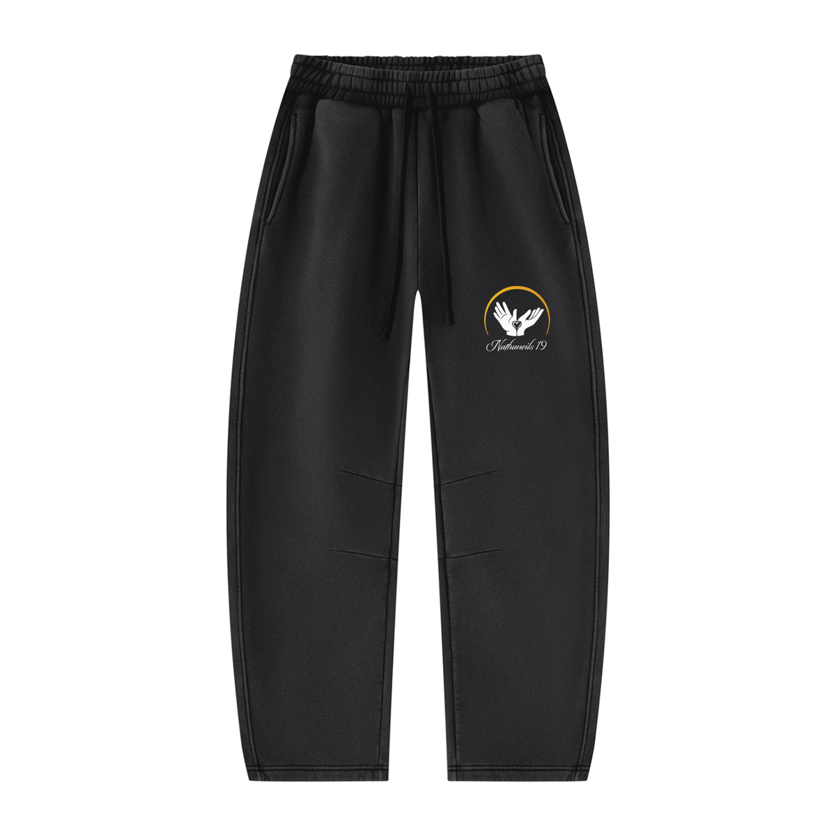 Nathaneils19 Open Hands Unisex Vintage Wash Barrel Leg Fleece Sweatpants