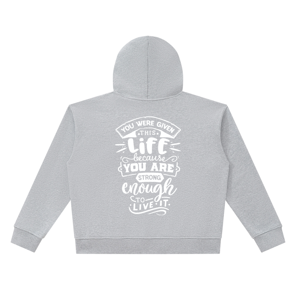 Nathaneils 19 Open Hands Unisex Heavyweight Full Zip Boxy Hoodie