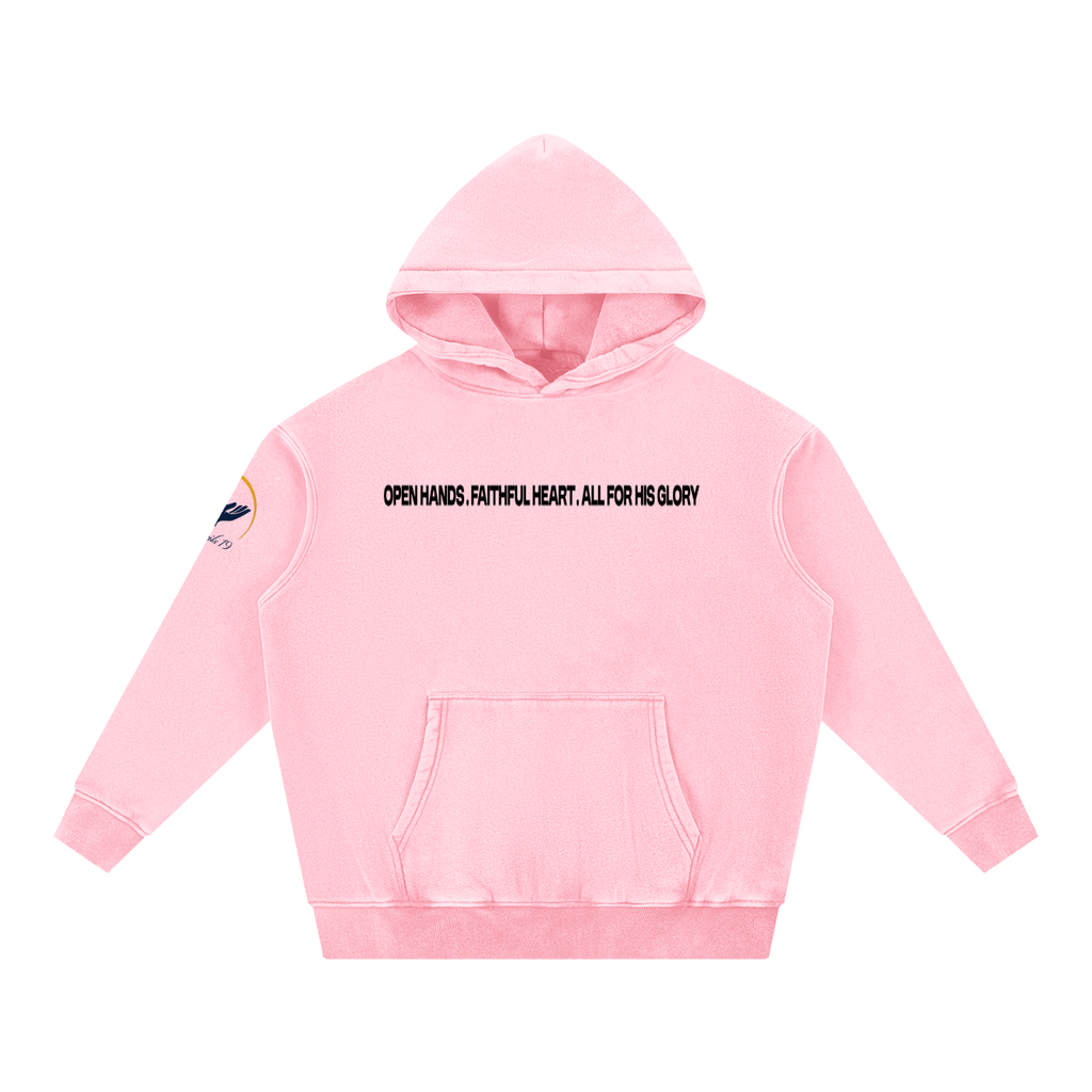 Nathaneils19 Open Hands Snow Wash Fleece Oversize Hoodie